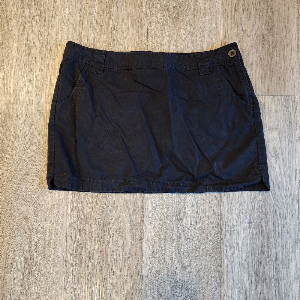 OLD NAVYWomen's 10Black Mini SkirtCottonFront PocketsSide Zip 100% Cotton